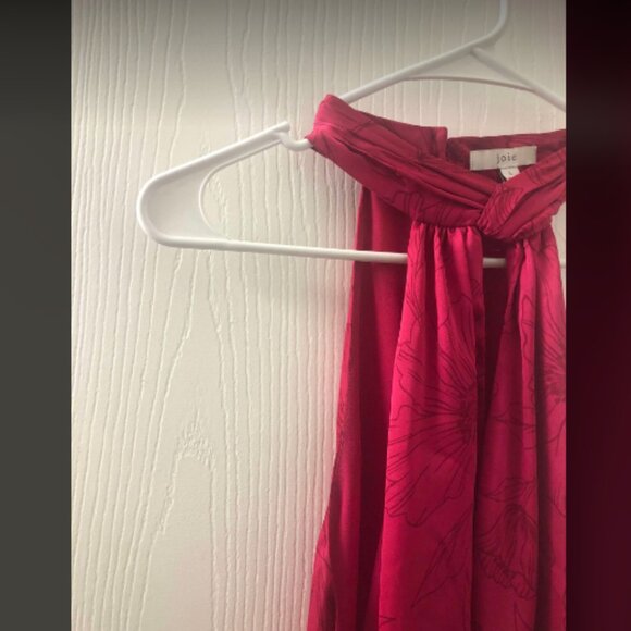 Joie Cedra Floral Fuchsia Halter Top Sz L - Picture 8 of 9